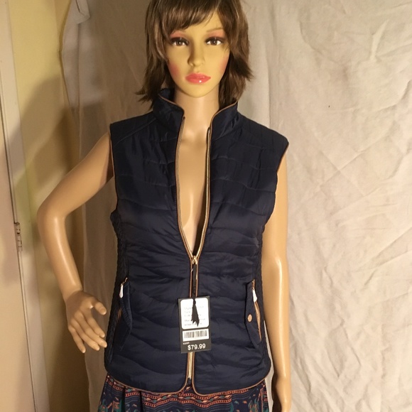 HanTon Puff vest with zip pockets, sherpa lining M - Picture 2 of 7